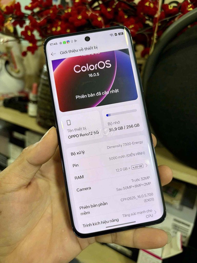 oppo reno 12 5G zin full đẹp còn BH . ram 12/256G. Mua bán Điện thoại tại Thành phố Thủ Đức Tp Hồ Chí Minh được đăng bởi Điện Thoại Tốt giá sinh viên  hình 1