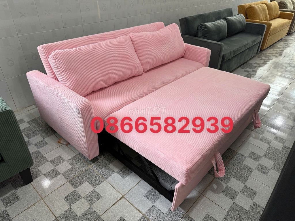 Ghế sofa giường vải 1m8 x 1m8. Mua bán Giường, chăn ga gối nệm tại Quận Cẩm Lệ Đà Nẵng được đăng bởi Đặng Duy Đông hình 1
