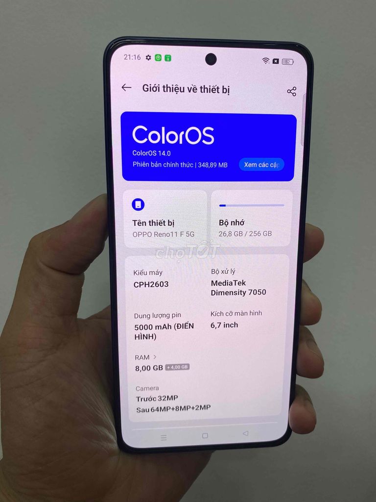 OPPO RENO 11 F 5G. ZIN FULL. ĐẸP KENG