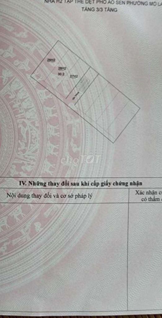 Cần bán gấp nhà TT tầng 3, Ao Sen, Hà Đông, DTSD 45m2, 2PN, SĐCC