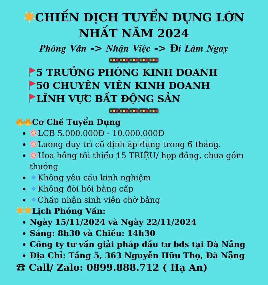 BẢNG TIN VIỆC LÀM ĐÀ NẴNG