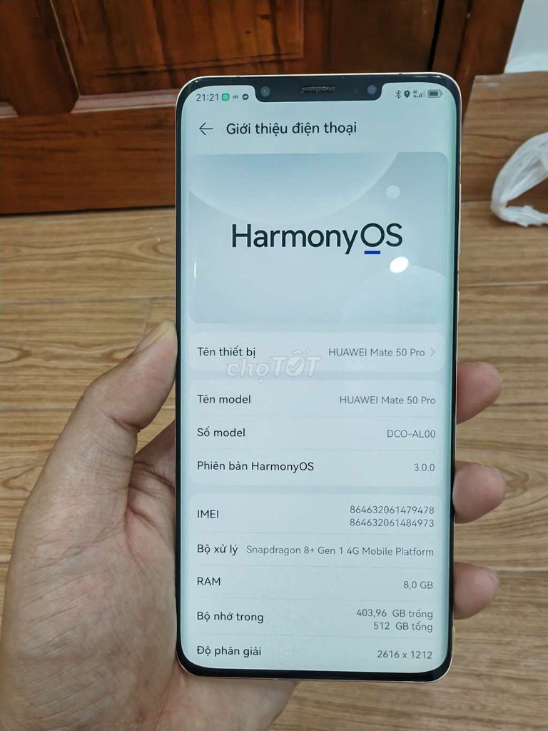Mate 50 pro 8/512gb. Mua bán Điện thoại tại Quận 1 Tp Hồ Chí Minh được đăng bởi Peter Hoang hình 1
