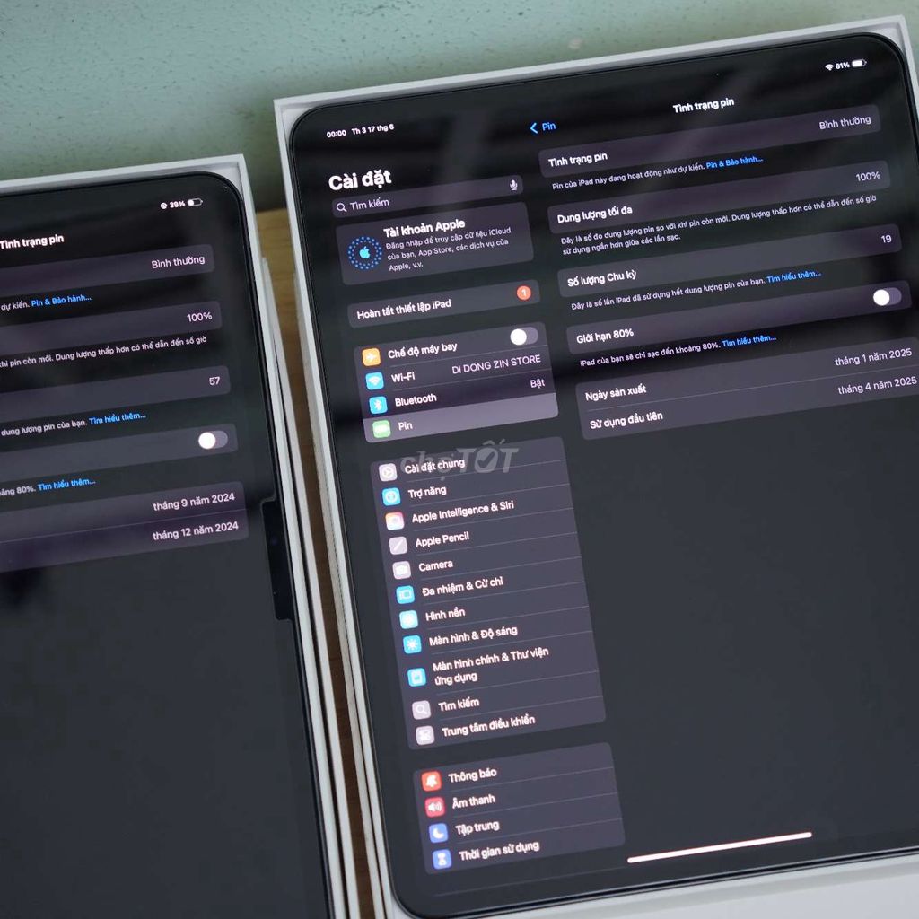 IPad M4 13 Inch Sẵn 5G - Wifi Đủ Optionb Pin 100. Mua bán Máy tính bảng tại Thành phố Thủ Đức Tp Hồ Chí Minh được đăng bởi Di Động Zin Shop hình 2