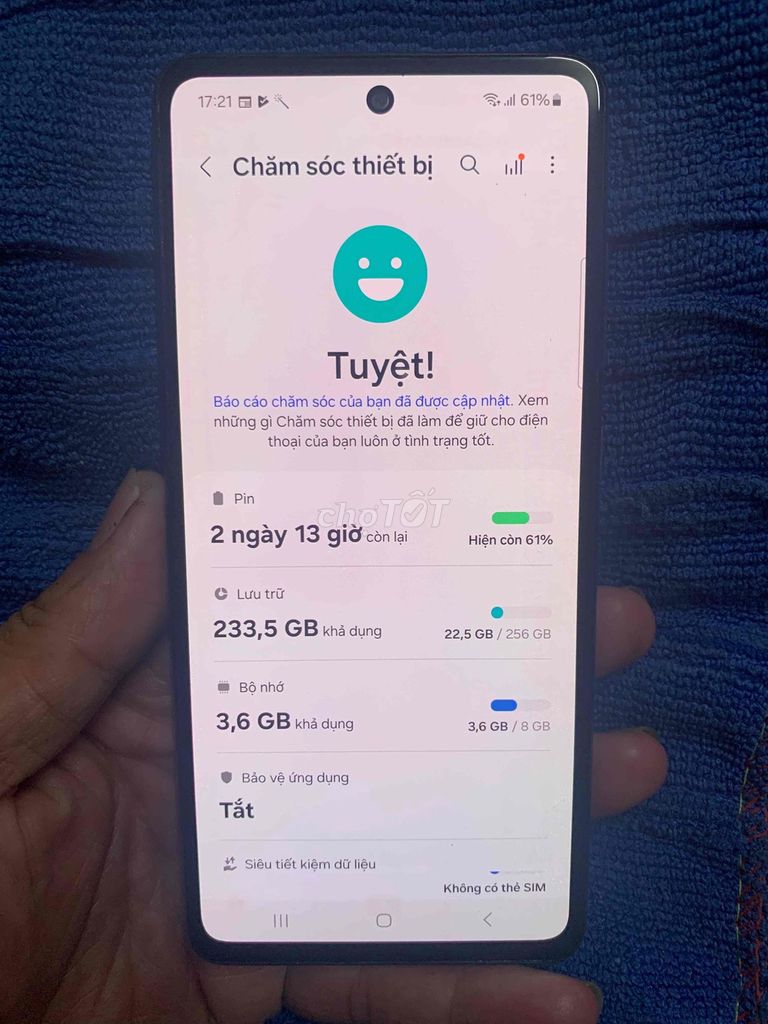 Samsung A52s 256GB Tím Đã sử dụng. Mua bán Điện thoại tại Quận Bình Thạnh Tp Hồ Chí Minh được đăng bởi nguyễn văn thắng hình 1
