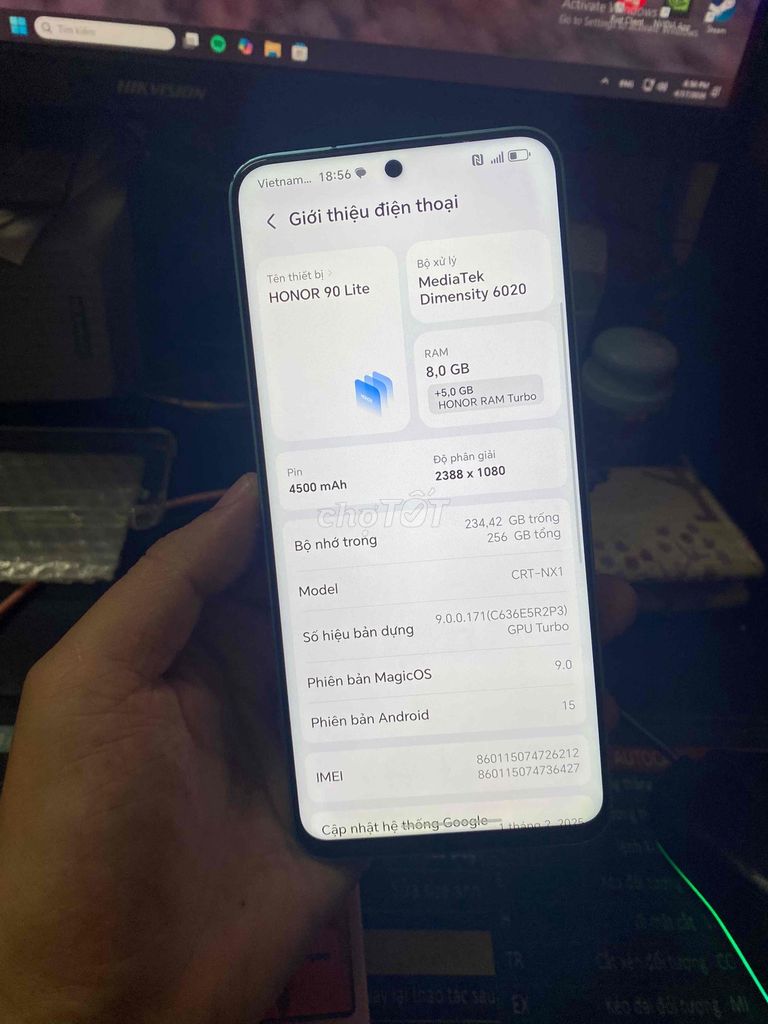 Honor 90 Lite 5G QT 8/256Gb 98% zin full có Gl. Mua bán Điện thoại tại Quận Bình Tân Tp Hồ Chí Minh được đăng bởi Trung Ngô  hình 1