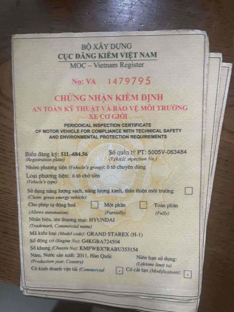 Hyundai Starex 2011 2.5D MT - 130000 km. Mua bán Ô tô tại Quận 7 Tp Hồ Chí Minh được đăng bởi Lethai hình 14