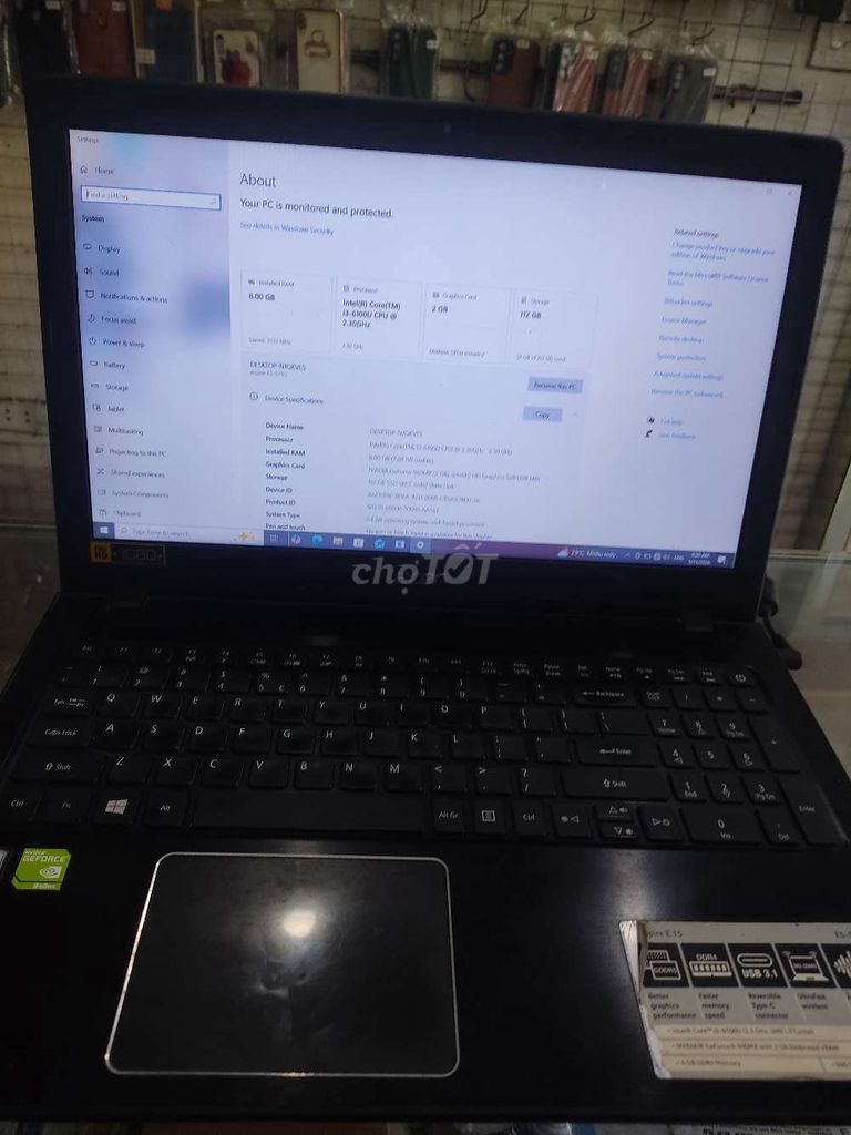 Acer Core i3 6100U 8GB/128GB Hỏng loa. Mua bán Laptop tại Quận Cầu Giấy Hà Nội được đăng bởi thuy  hình 1
