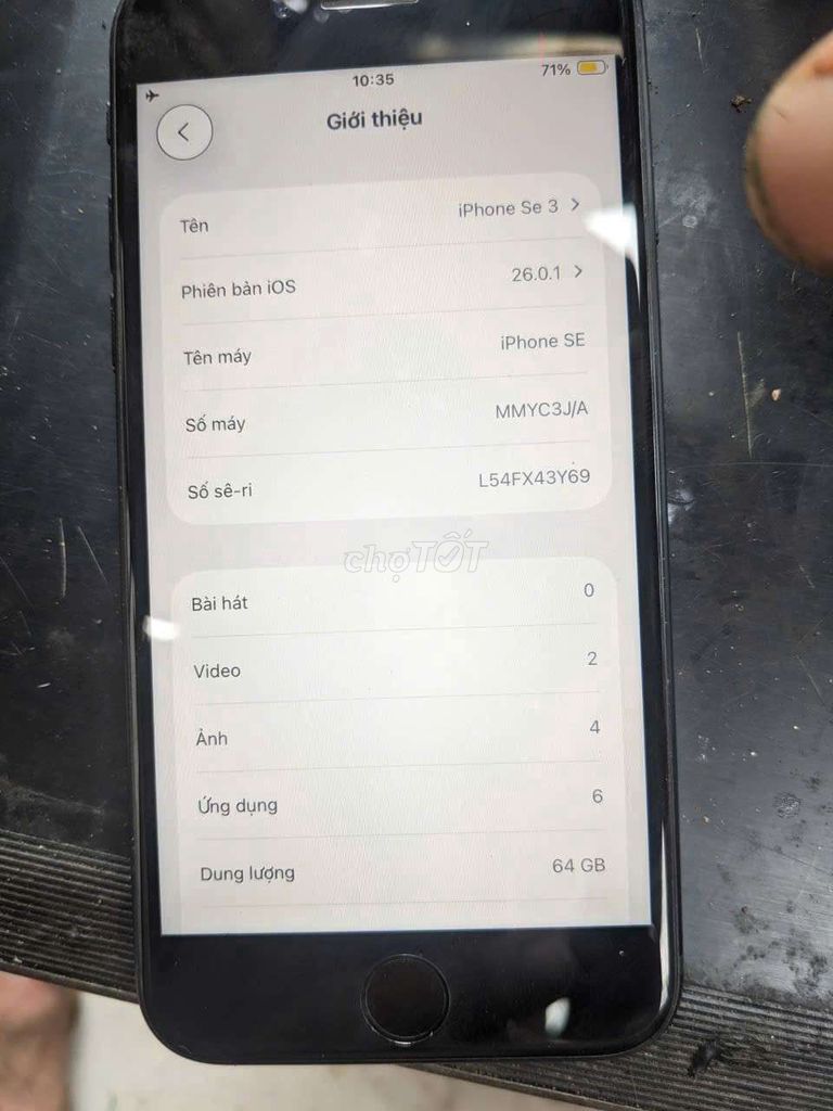 ip se3 bp dùng wifi zin đẹp full vân tay. Mua bán Điện thoại tại Quận 12 Tp Hồ Chí Minh được đăng bởi ĐT VERY TỐT bh đổi trả 1th thêm 200k hình 1