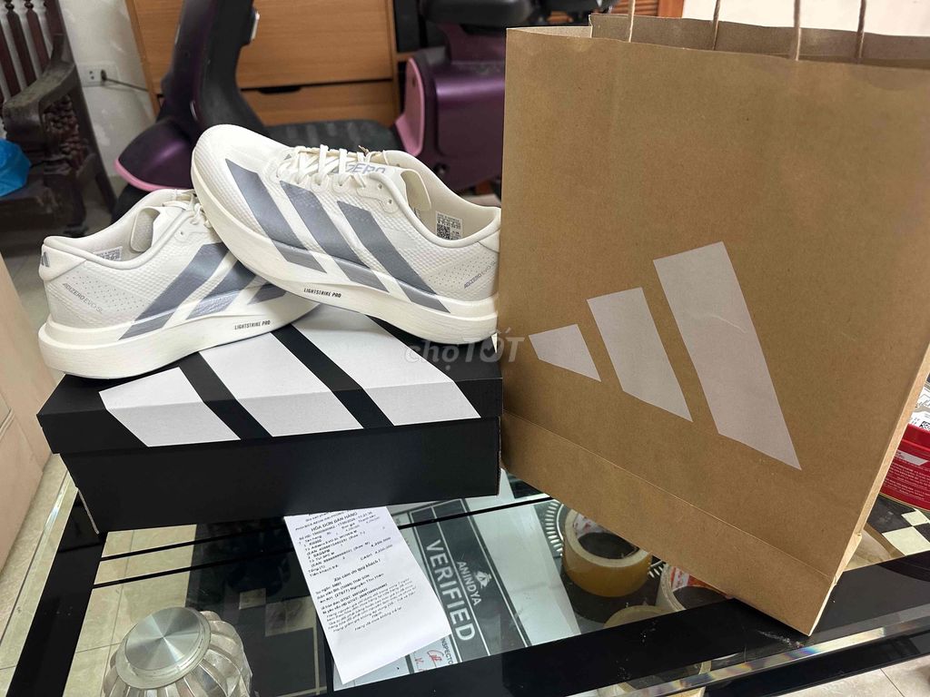 Giày thể thao Adidas ADIZERO EVO SL 41 Trắng. Mua bán Giày dép tại Quận Lê Chân Hải Phòng được đăng bởi Binhpv hình 1