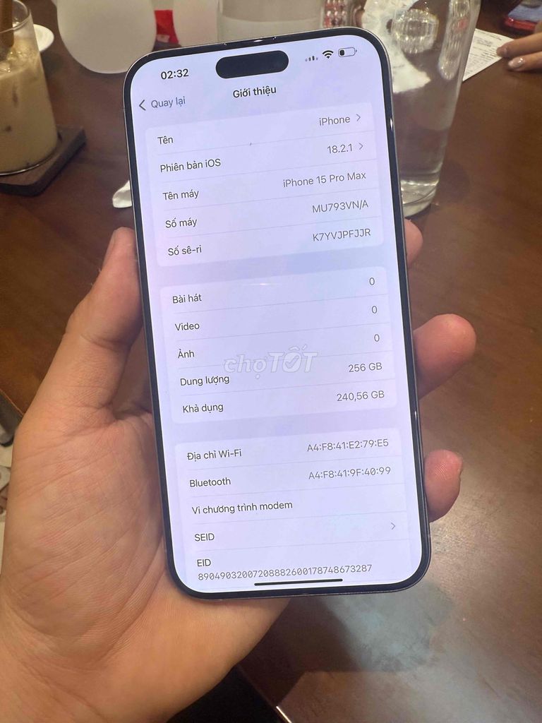 IPhone 15 Pro Max 256Gb  còn bảo hành