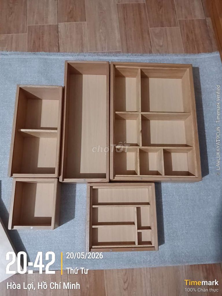 Hộp đựng đồ Gỗ tự nhiên Nâu nhạt. Mua bán Phụ kiện thời trang khác tại Thị xã Bến Cát Bình Dương được đăng bởi đức lanh hình 1