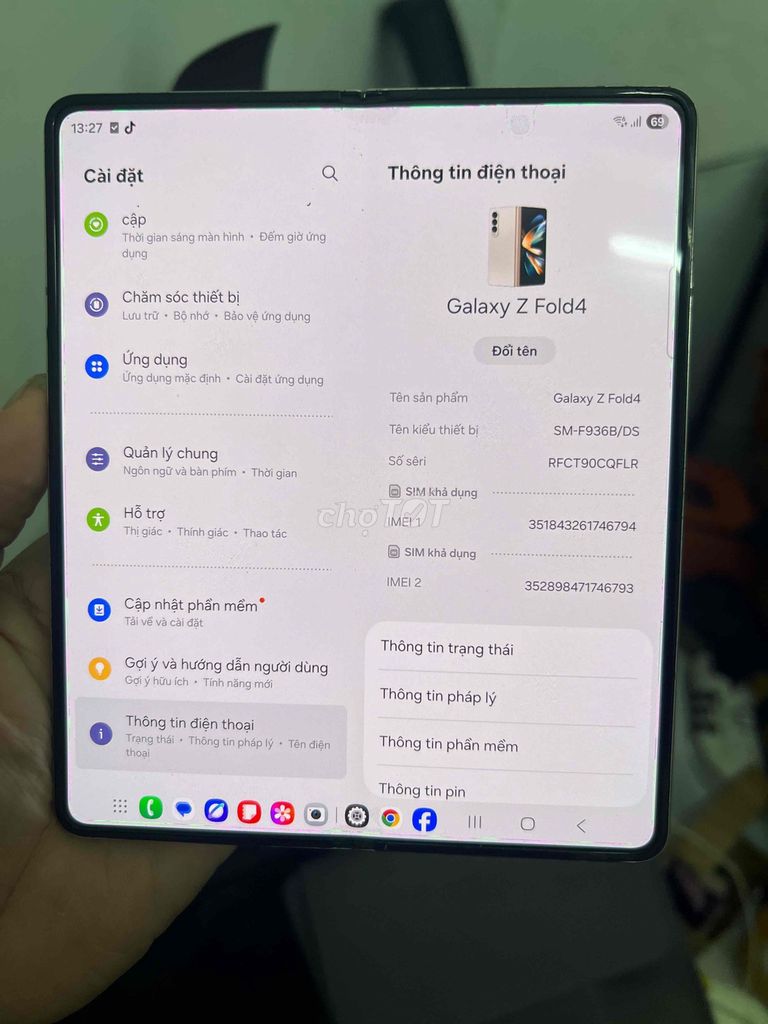 Samsung Z Fold 4 256GB Vàng. Mua bán Điện thoại tại Quận 8 Tp Hồ Chí Minh được đăng bởi Quyền hình 1