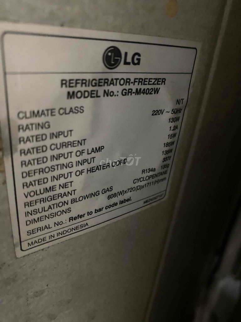 Tủ lạnh LG GR-M402W 337 lít