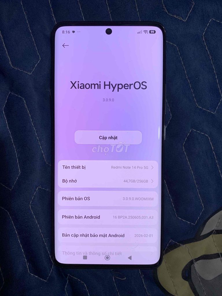 Xiaomi Redmi Note 14 Pro 5G 8/256GB Đen. Mua bán Điện thoại tại Quận Bình Tân Tp Hồ Chí Minh được đăng bởi lê quốc chương hình 1