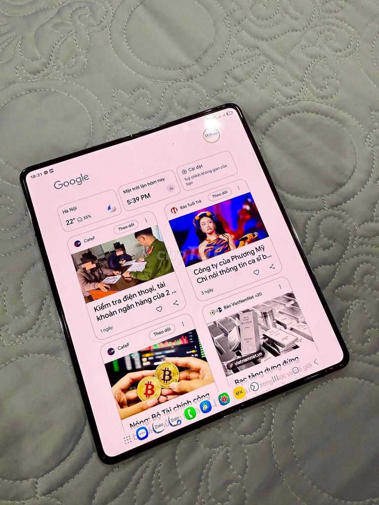 Samsung Galaxy Z Fold5 512GB Xanh Đã sử dụng. Mua bán Điện thoại tại Quận Nam Từ Liêm Hà Nội được đăng bởi vũ quang hưng hình 1