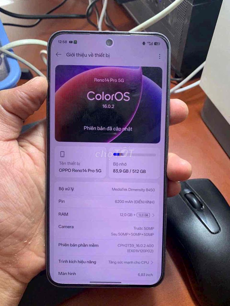 OPPO Reno14 Pro 5G 512GB Xám. Mua bán Điện thoại tại Quận 8 Tp Hồ Chí Minh được đăng bởi Ken Mobile hình 1