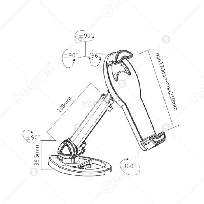 Giá đỡ máy tính bảng treo tường để bàn BR-PAD18-03