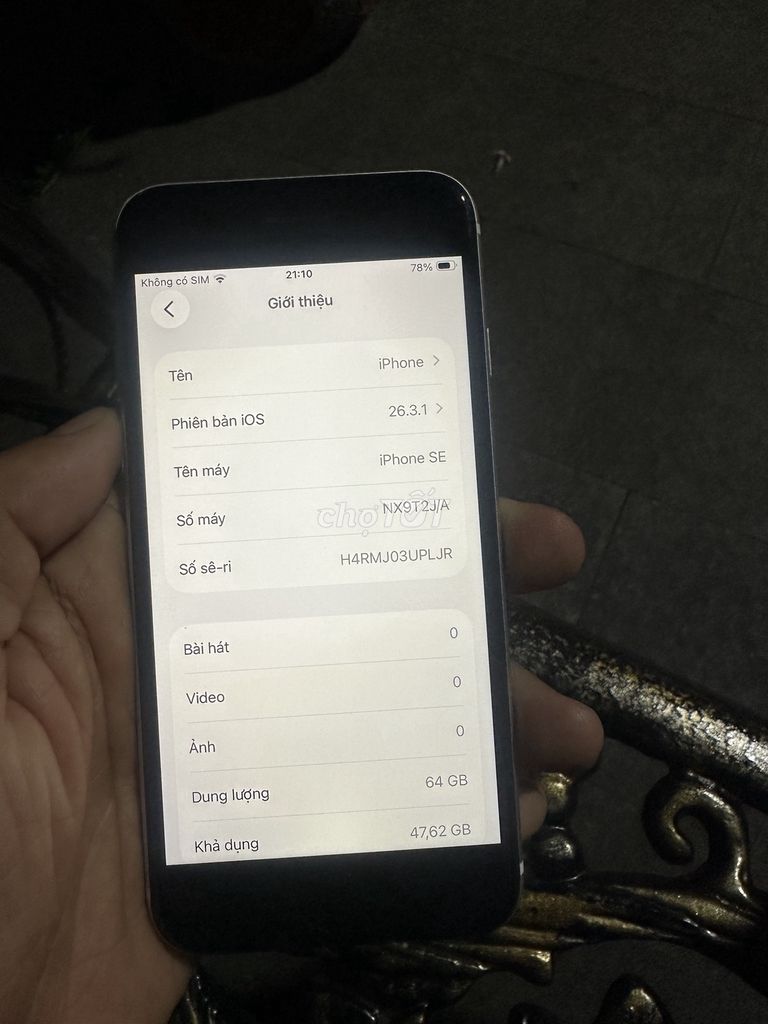Apple iPhone SE 64GB Trắng. Mua bán Điện thoại tại Quận 7 Tp Hồ Chí Minh được đăng bởi Phương hình 1