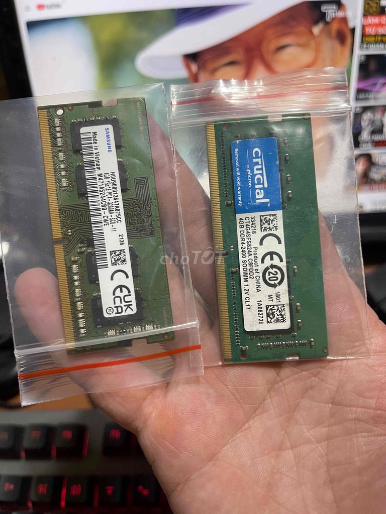 RAM Samsung Crucial 4GB DDR4. Mua bán Linh kiện (RAM, Card...) tại Huyện Thường Tín Hà Nội được đăng bởi đình anh hình 1