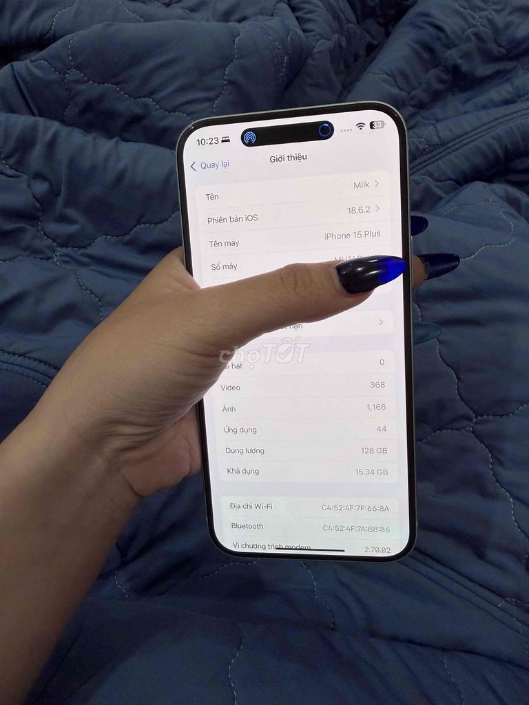 Apple iPhone 15 Plus 128GB Xanh. Mua bán Điện thoại tại Huyện Hóc Môn Tp Hồ Chí Minh được đăng bởi Meo meo hình 1