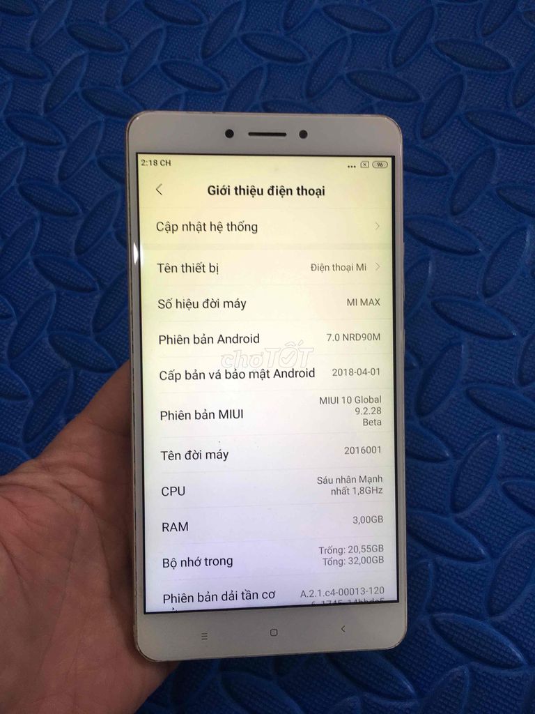 Bán Xiaomi Mimax màn to zin xấu. Mua bán Điện thoại tại Quận Hà Đông Hà Nội được đăng bởi Mạnh Mobile hình 1