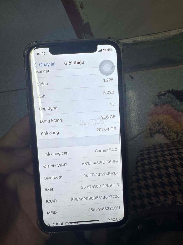 Apple iPhone X 256GB Trắng Đã sử dụng. Mua bán Điện thoại tại Thành phố Dĩ An Bình Dương được đăng bởi Lương Hoài Bảo hình 1