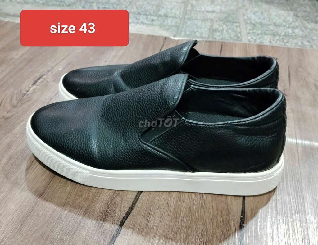 Giày lười nam Da Hàn Quốc size 43 Đen. Mua bán Giày dép tại Thành phố Long Xuyên An Giang được đăng bởi NGÔ ANH KIỆT  hình 1