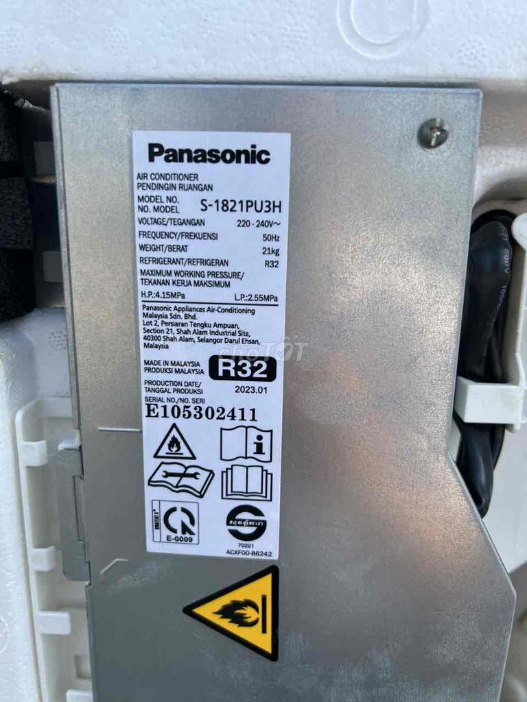 Máy lạnh âm trần Panasonic inverter 2hp mới 98%