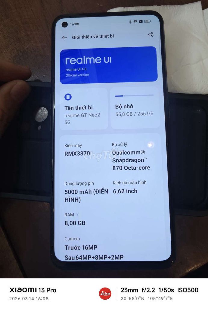 Realme GT Neo2 5G 8GB/256GB. Mua bán Điện thoại tại Quận Hoàng Mai Hà Nội được đăng bởi Phạm hình 1