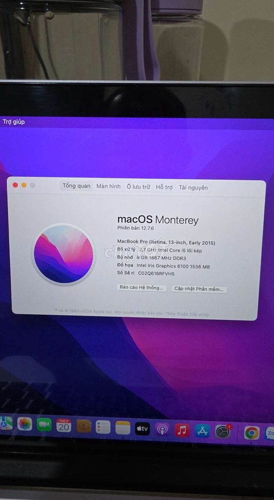 Apple MacBook Pro 2015 13 inch 8GB/128GB Bạc. Mua bán Laptop tại Quận 5 Tp Hồ Chí Minh được đăng bởi Thái Gia Long hình 1