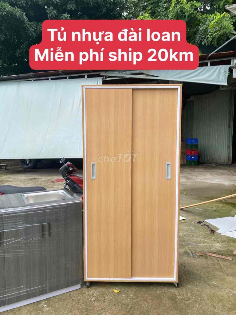 Tủ quần áo Nhựa Đài Loan Vàng gỗ Cánh lùa. Mua bán Tủ, kệ gia đình tại Quận 12 Tp Hồ Chí Minh được đăng bởi Nội Thất Gia Đình hình 1