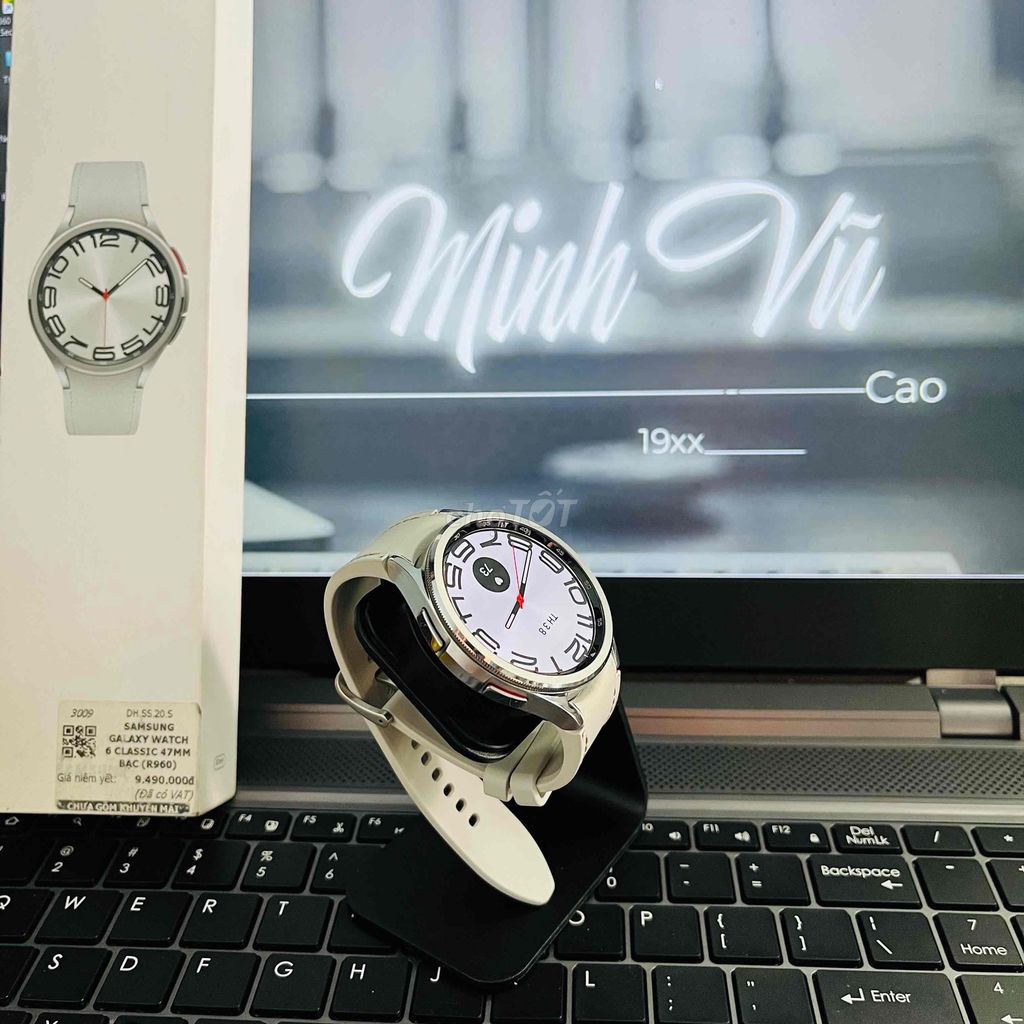 Samsung Galaxy Watch 6 Classic Bạc 47mm. Mua bán Thiết bị đeo thông minh tại Quận Gò Vấp Tp Hồ Chí Minh được đăng bởi Cao An Vũ hình 1