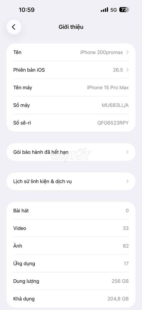 iPhone 15 Pro Max 256GB LLA Đã sử dụng. Mua bán Điện thoại tại Quận Hoàng Mai Hà Nội được đăng bởi mèn  hình 1