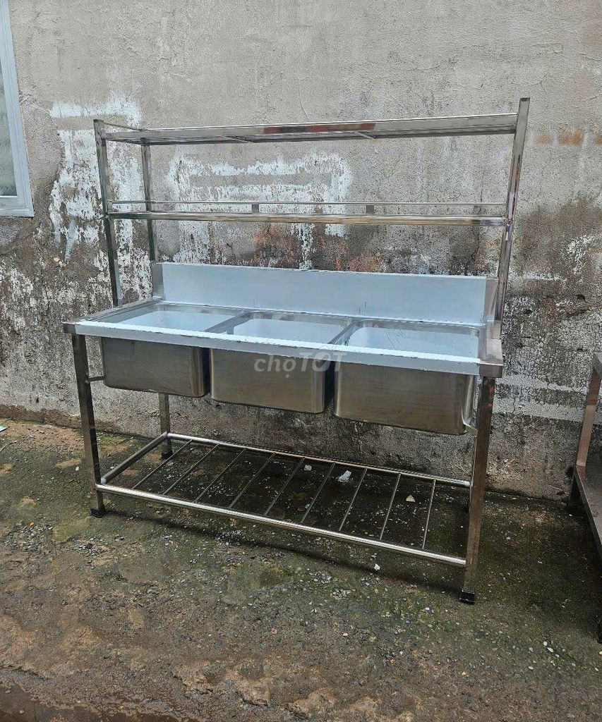 Bồn rửa inox công nghiệp nhà hàng quán. Mua bán Nội thất, đồ gia dụng khác tại Quận Tân Bình Tp Hồ Chí Minh được đăng bởi VyVy hình 1