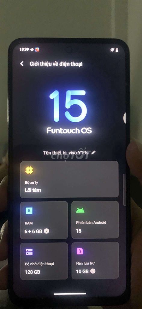 Điện thoại Vivo Y19s Đen 6+6GB/128GB. Mua bán Điện thoại tại Huyện Hóc Môn Tp Hồ Chí Minh được đăng bởi Hậu hình 1