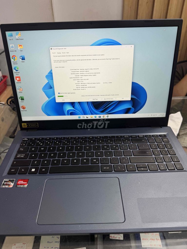 Acer Aspire A315 Ryzen 5 7530U 8GB/512GB 97-98%. Mua bán Laptop tại Quận Đống Đa Hà Nội được đăng bởi Lê Khuyến hình 1