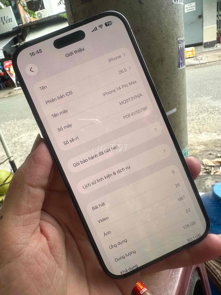 Apple iPhone 14 Pro Max 128GB Tím. Mua bán Điện thoại tại Quận Bình Tân Tp Hồ Chí Minh được đăng bởi nguyễn sang  hình 1