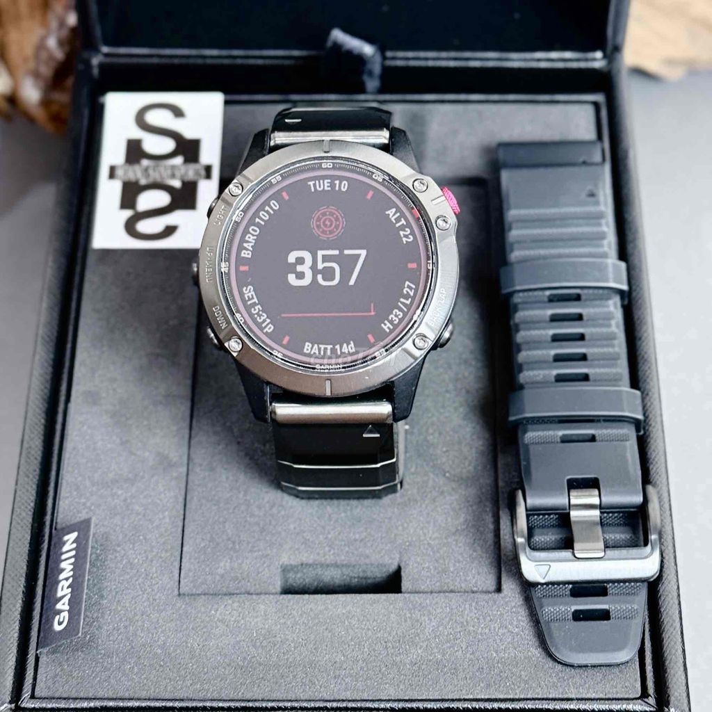 GARMIN FENIX 6 PRO SOLAR TITANIUM FULLBOX 2 DÂY