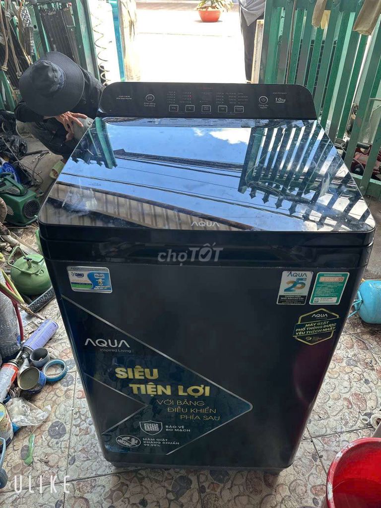 Máy giặt Aqua 10kg Đen đã sử dụng. Mua bán Máy giặt tại Quận Ninh Kiều Cần Thơ được đăng bởi Hữu Nghị Mua Bán Mặt Hàng Điện Lạnh hình 1