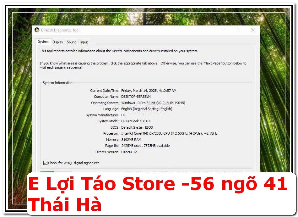 E pass lại HP PROBOOK 450 G4 I5 7200U MÀN 15 INCH. Mua bán Laptop tại Quận Đống Đa Hà Nội được đăng bởi Nguyễn Tiến Lợi hình 5