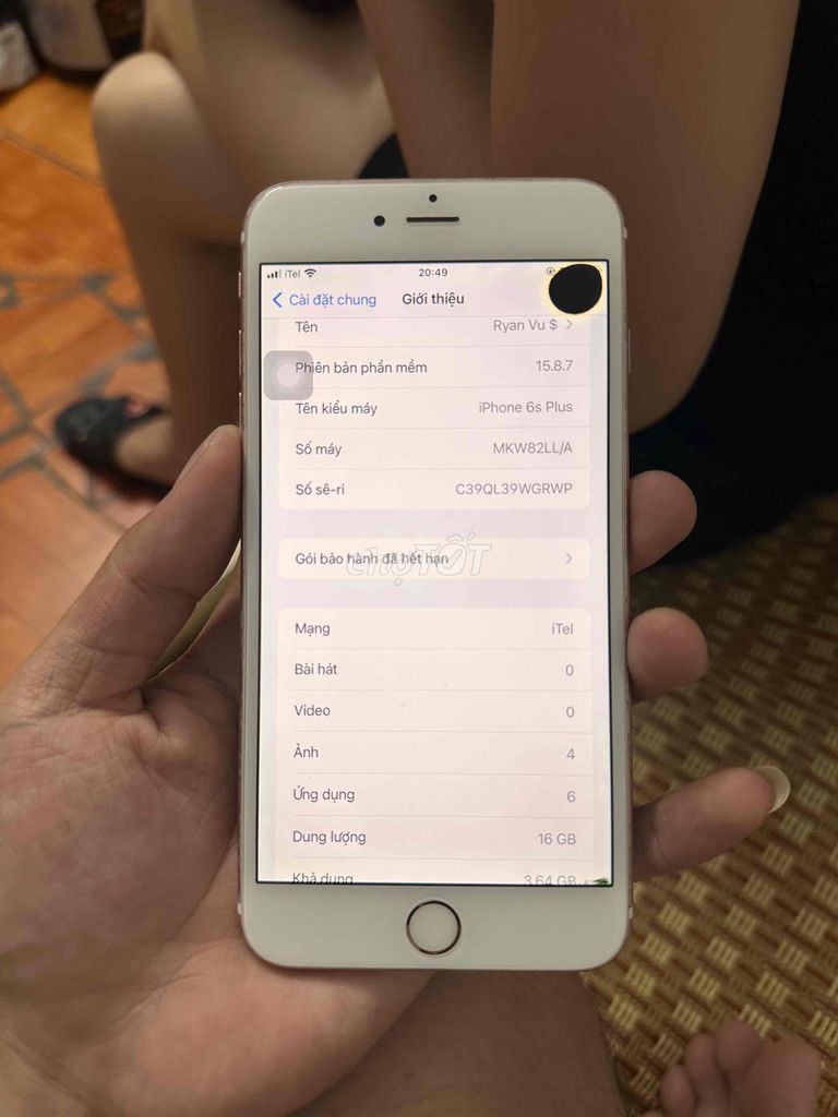 Apple iPhone 6s Plus 16GB Vàng hồng Like New. Mua bán Điện thoại tại Quận Nam Từ Liêm Hà Nội được đăng bởi trường hình 1