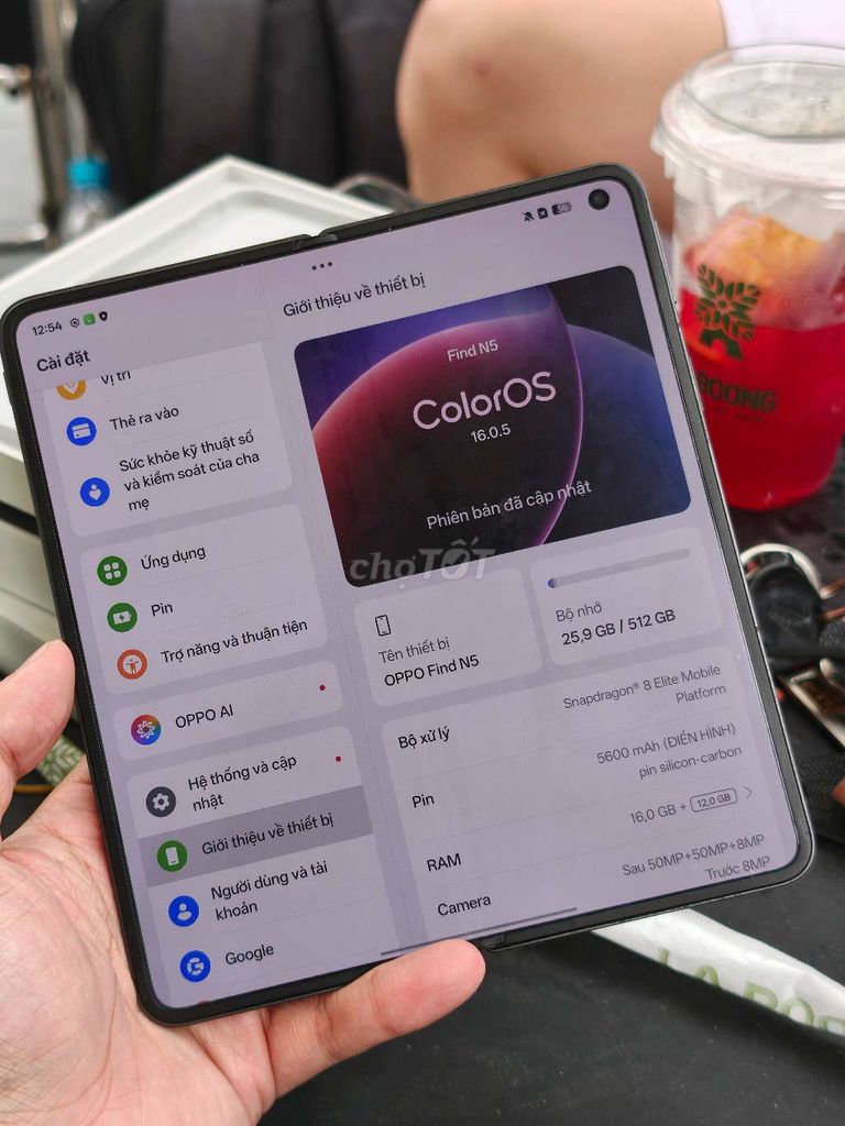 OPPO Find N5 512GB Chính hãng còn bảo hành dài. Mua bán Điện thoại tại Quận Ba Đình Hà Nội được đăng bởi Nguyễn Thanh Sơn hình 1