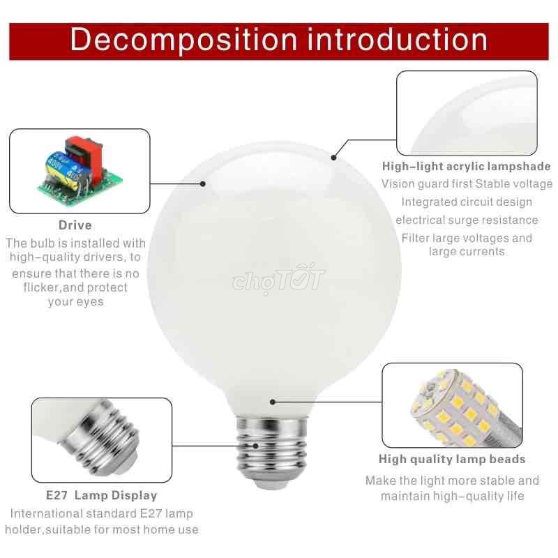 Bóng đèn LED G95 E27 7W. Mua bán Đèn tại Quận Gò Vấp Tp Hồ Chí Minh được đăng bởi An  Nhiên hình 1