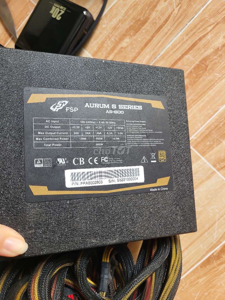 NGUỒN 600W FSP AS600 80PLUS GOLD THÁO MÁY