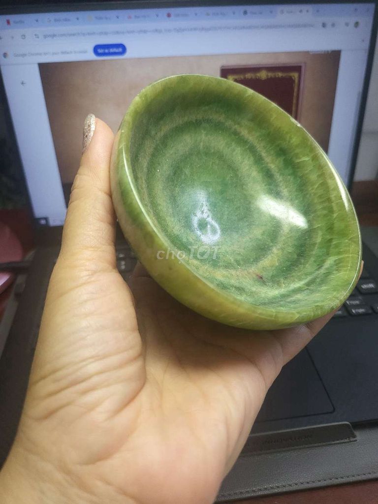 Bát trang trí Đá tự nhiên Xanh lá Cổ điển. Mua bán Đồ sưu tầm, đồ cổ tại Quận Thanh Xuân Hà Nội được đăng bởi Mai Trang hình 1