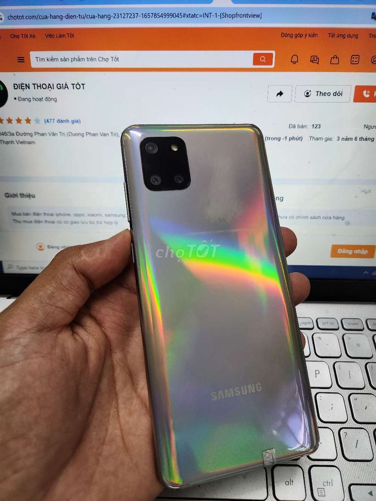 SAMSUNG NOTE 10 LITE 8GB.128GB ZIN MÀN SỌC NHẸ. Mua bán Điện thoại tại Quận Bình Thạnh Tp Hồ Chí Minh được đăng bởi Dân Mobile hình 1