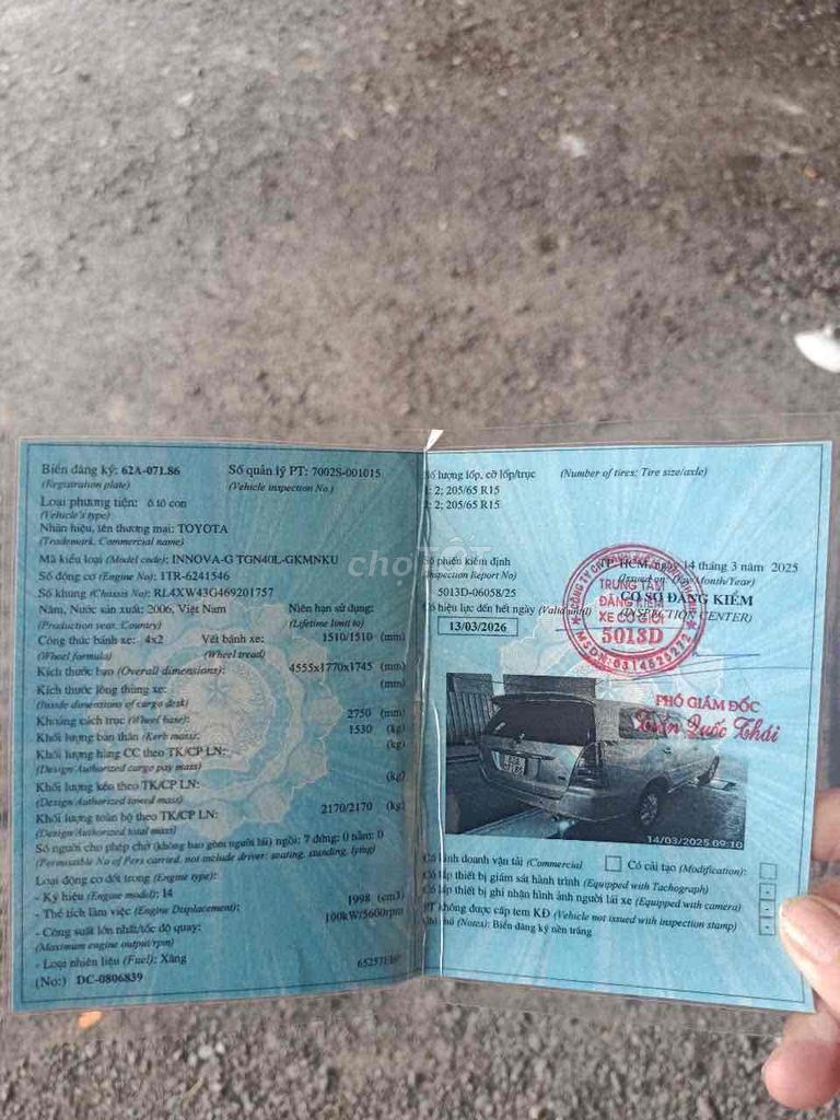 Toyota Innova 2006 G - 255000 km. Mua bán Ô tô tại Quận 12 Tp Hồ Chí Minh được đăng bởi Nguyễn văn Lộc  hình 8