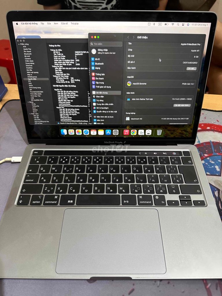 Apple Macbook Pro M1 8GB/256GB Xám Like New. Mua bán Laptop tại Quận Đống Đa Hà Nội được đăng bởi Nam hình 1