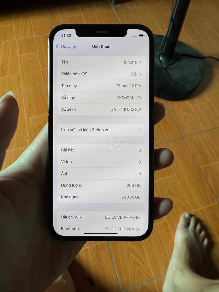 Apple iPhone 12 Pro 256GB zin all. Mua bán Điện thoại tại Huyện Đông Anh Hà Nội được đăng bởi Ngọc Tiến hình 1