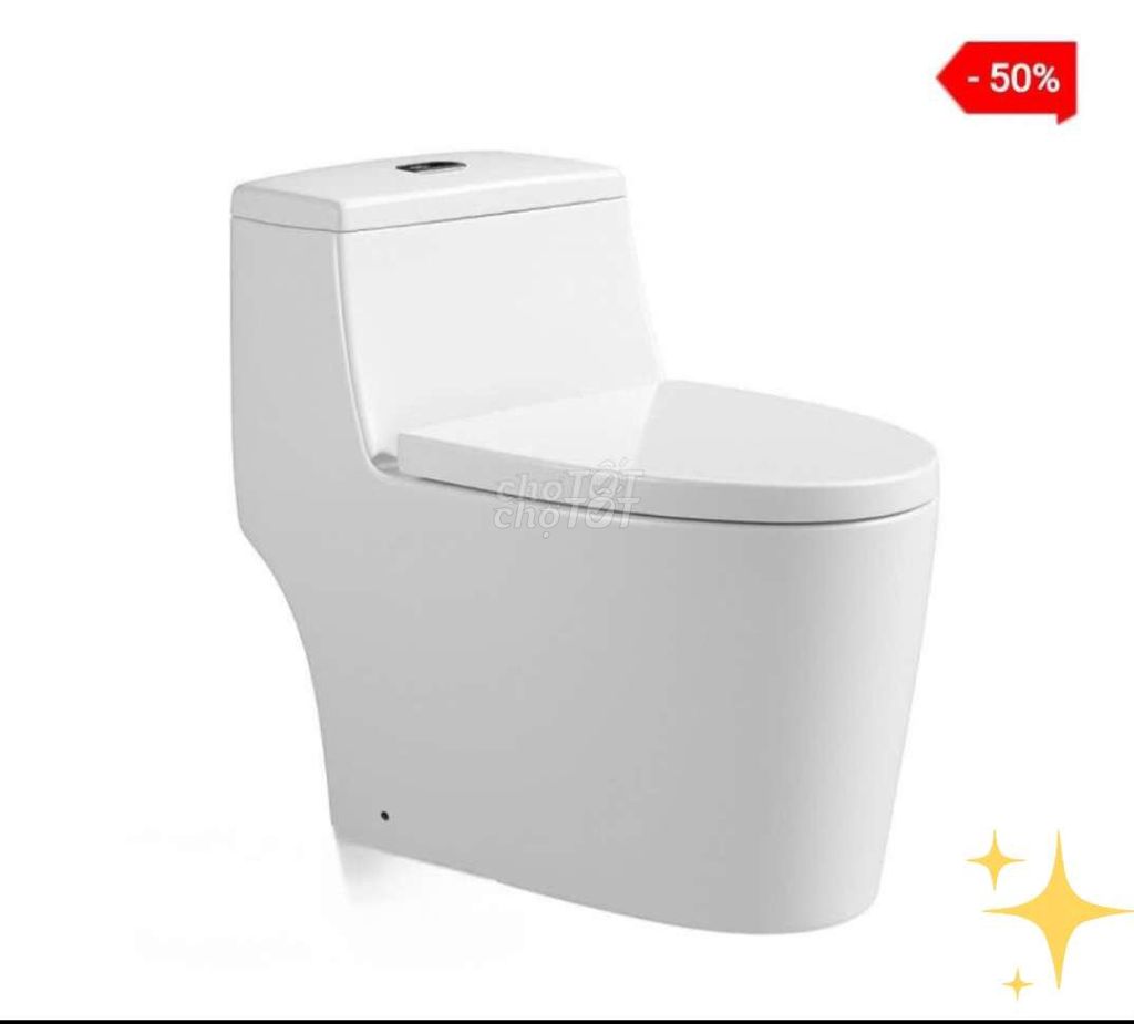 Bồn cầu 1 khối BC021 Sứ ceramic Trắng. Mua bán Thiết bị vệ sinh, nhà tắm tại Quận Bình Tân Tp Hồ Chí Minh được đăng bởi NiNa SHOP hình 1